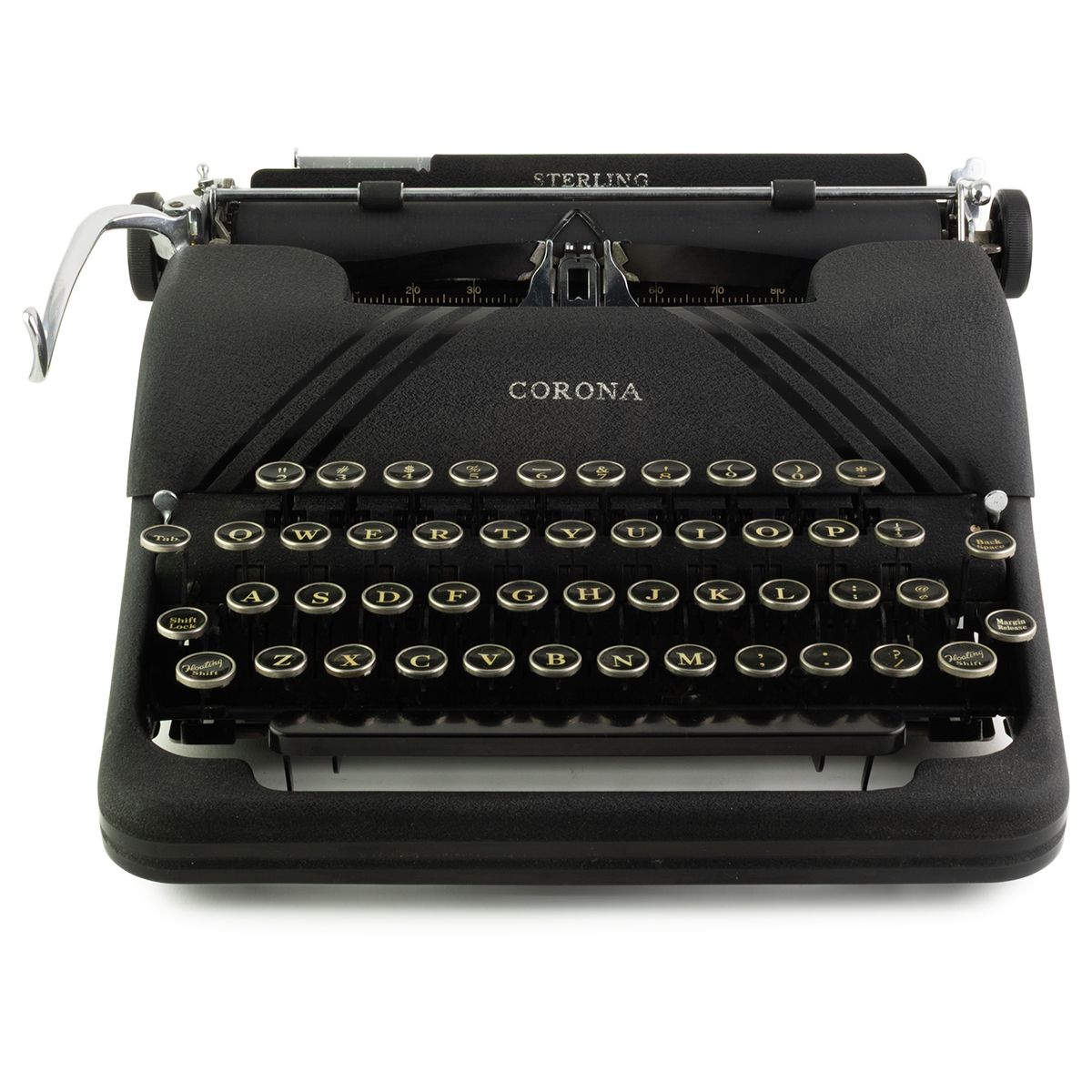 Smith-Corona Sterling Black Typewriter (1939)