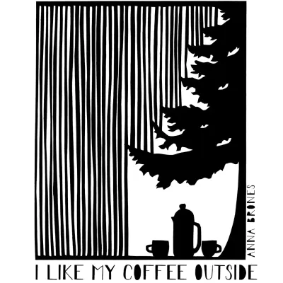 I Like My Coffee Outside Sticker