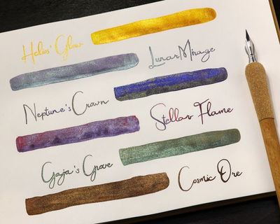 Octopus Celestial Shimmering Glitter Ink Set (set of 6 x 10 ml)