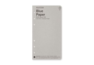 PLOTTER Blue Paper 2mm Grid Quadrant Graph 50 sheets (Bible Size)