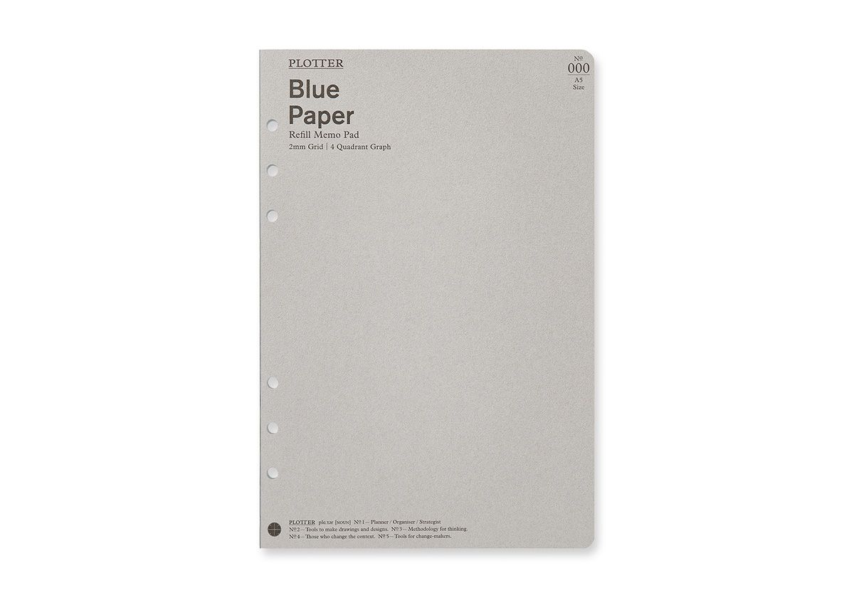 PLOTTER Blue Paper 2mm Grid Quadrant Graph 50 sheets (A5 Size)
