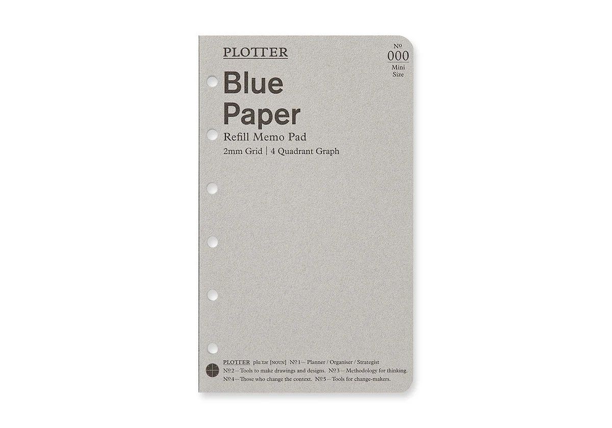 PLOTTER Blue Paper 2mm Grid Quadrant Graph 50 sheets (Mini Size)
