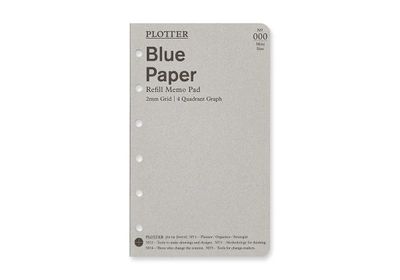 PLOTTER Blue Paper 2mm Grid Quadrant Graph 50 sheets (Mini Size)