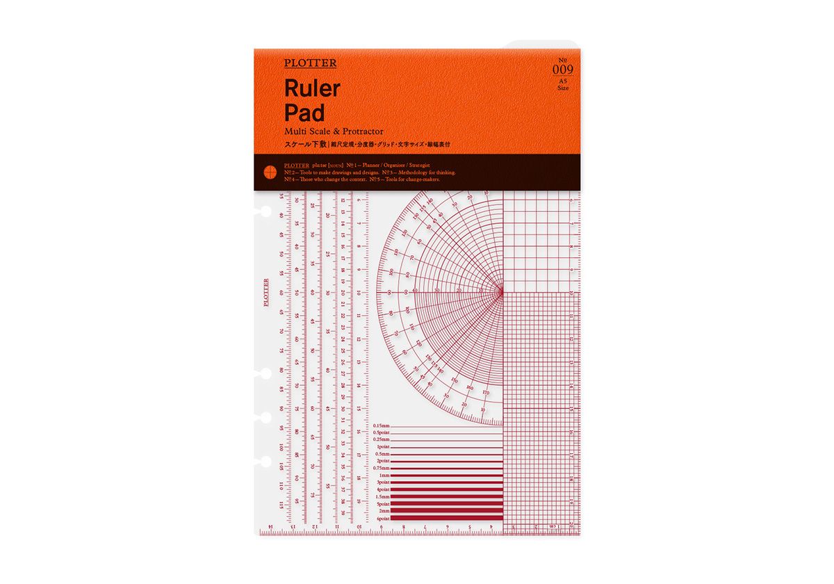 PLOTTER Ruler Pad PLT0009 (A5 Size)