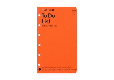 PLOTTER Refill Memo Pad To Do List (Mini Size)