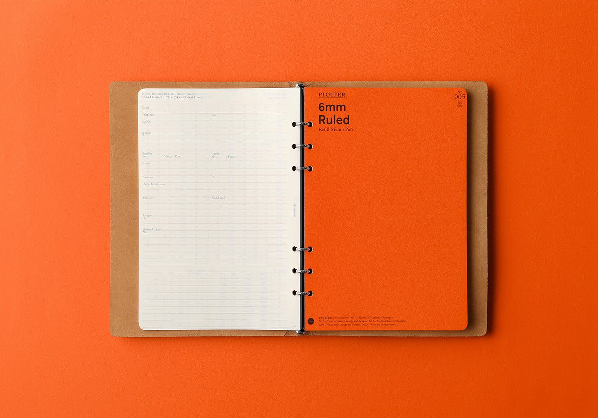 PLOTTER Pueblo Leather 6-Ring Binder PLT5001 (A5 Size)