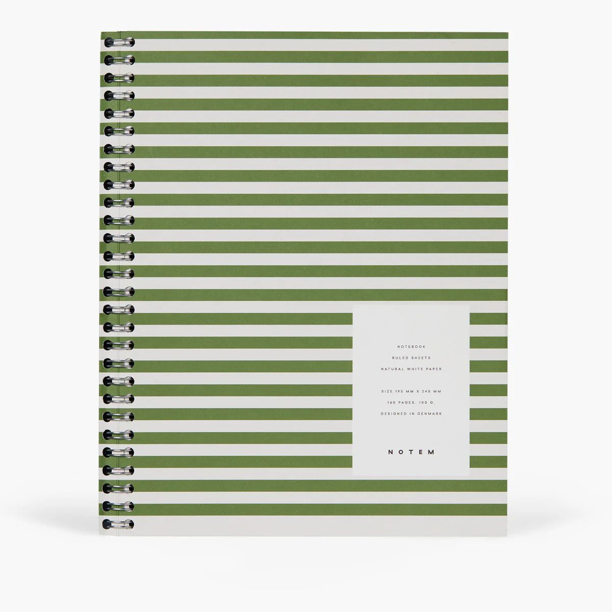 Notem Nela Spiral Notebook, Large - Green