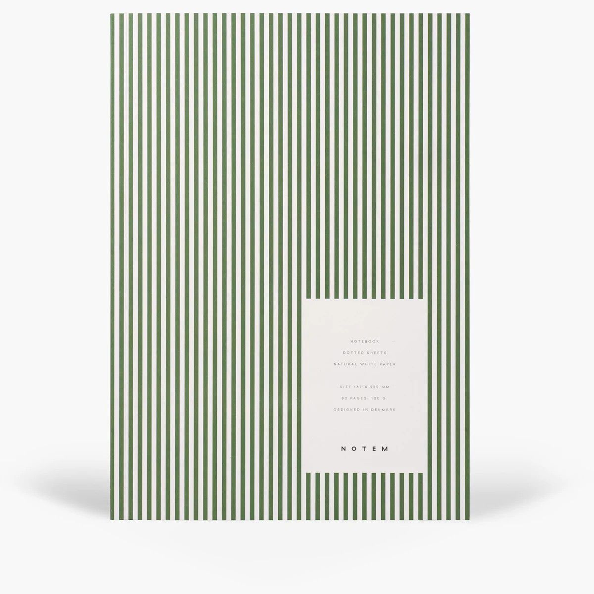 Notem Vita Softcover Notebook, Medium - Green Lines