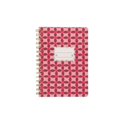 Tulip Twin Wire Small Notebook- Pinwheel Pink