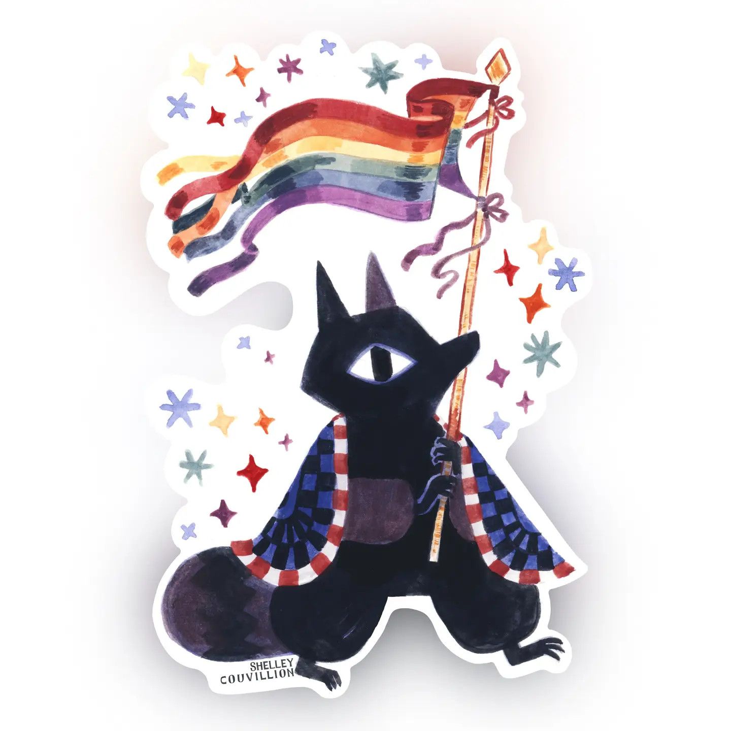 Queer Cuties Gay Pride Raccoon Sticker