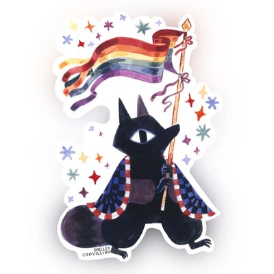 Queer Cuties Gay Pride Raccoon Sticker