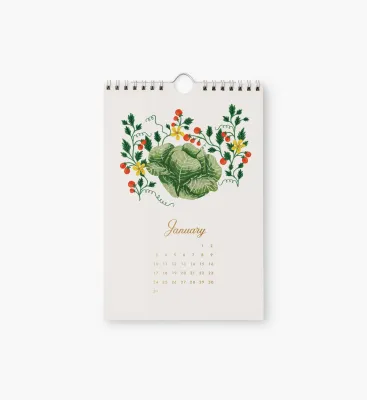 2027 Garden Study Kitchen Calendar