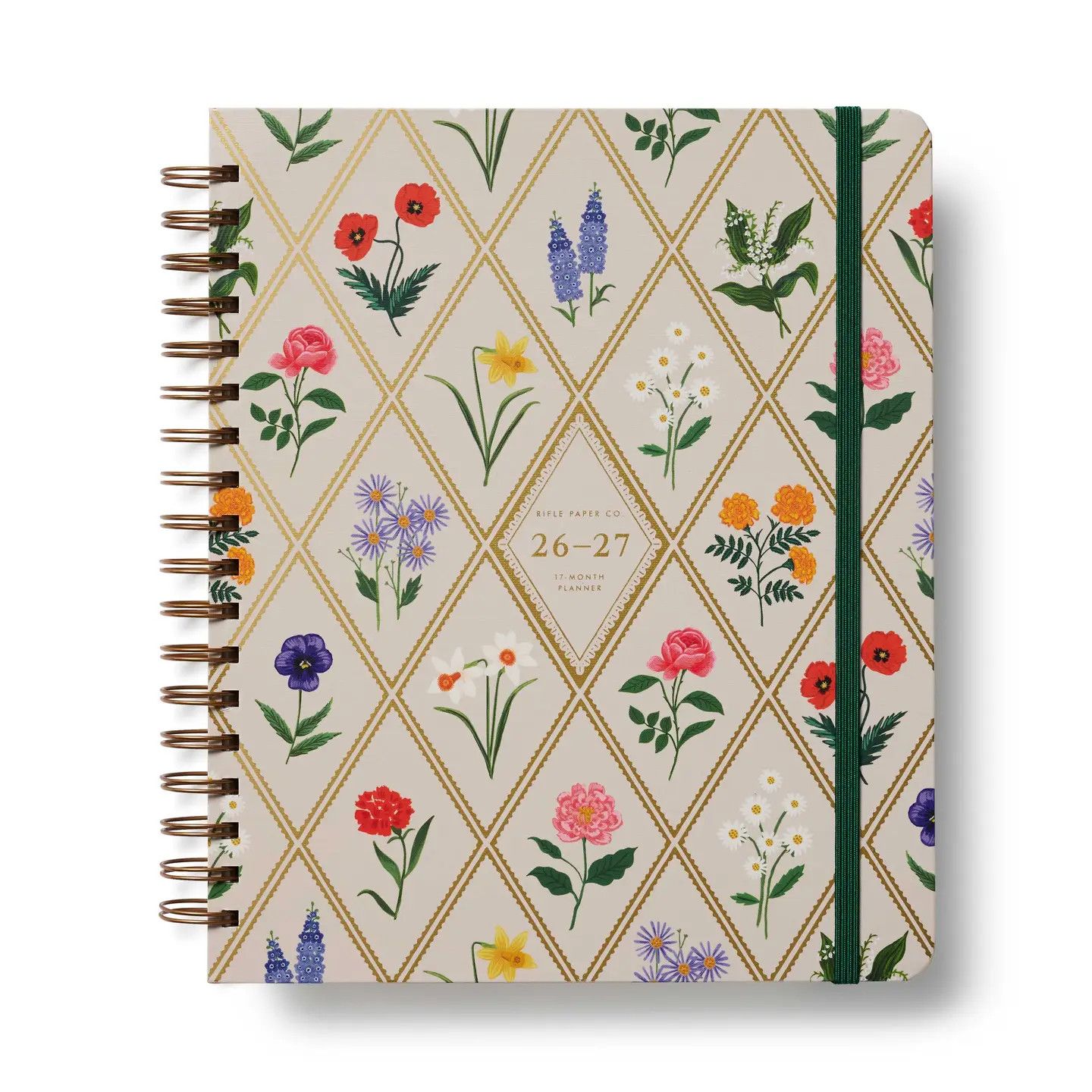 2027 17-Month Weekly Academic Spiral Planner Garden Study