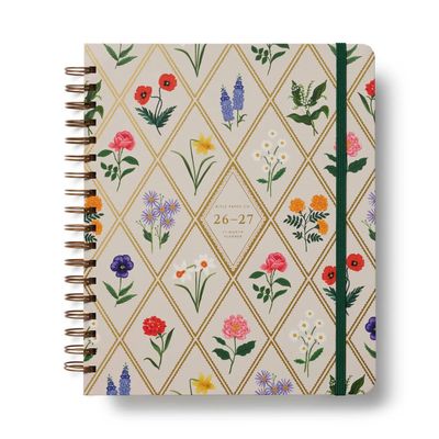 2027 17-Month Weekly Academic Spiral Planner Garden Study