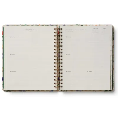 2027 17-Month Weekly Academic Spiral Planner Garden Study
