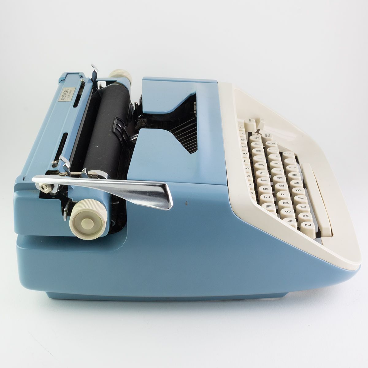 Royal Aristocrat Blue Aluminum Typewriter (1966)