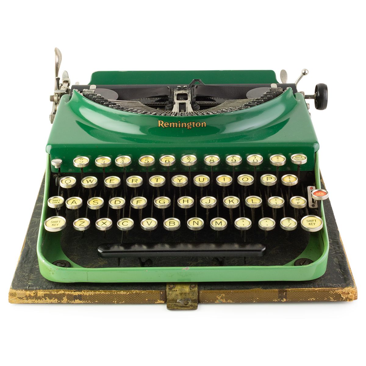 Remington Quiet-Riter Beige Green Vintage Typewriter