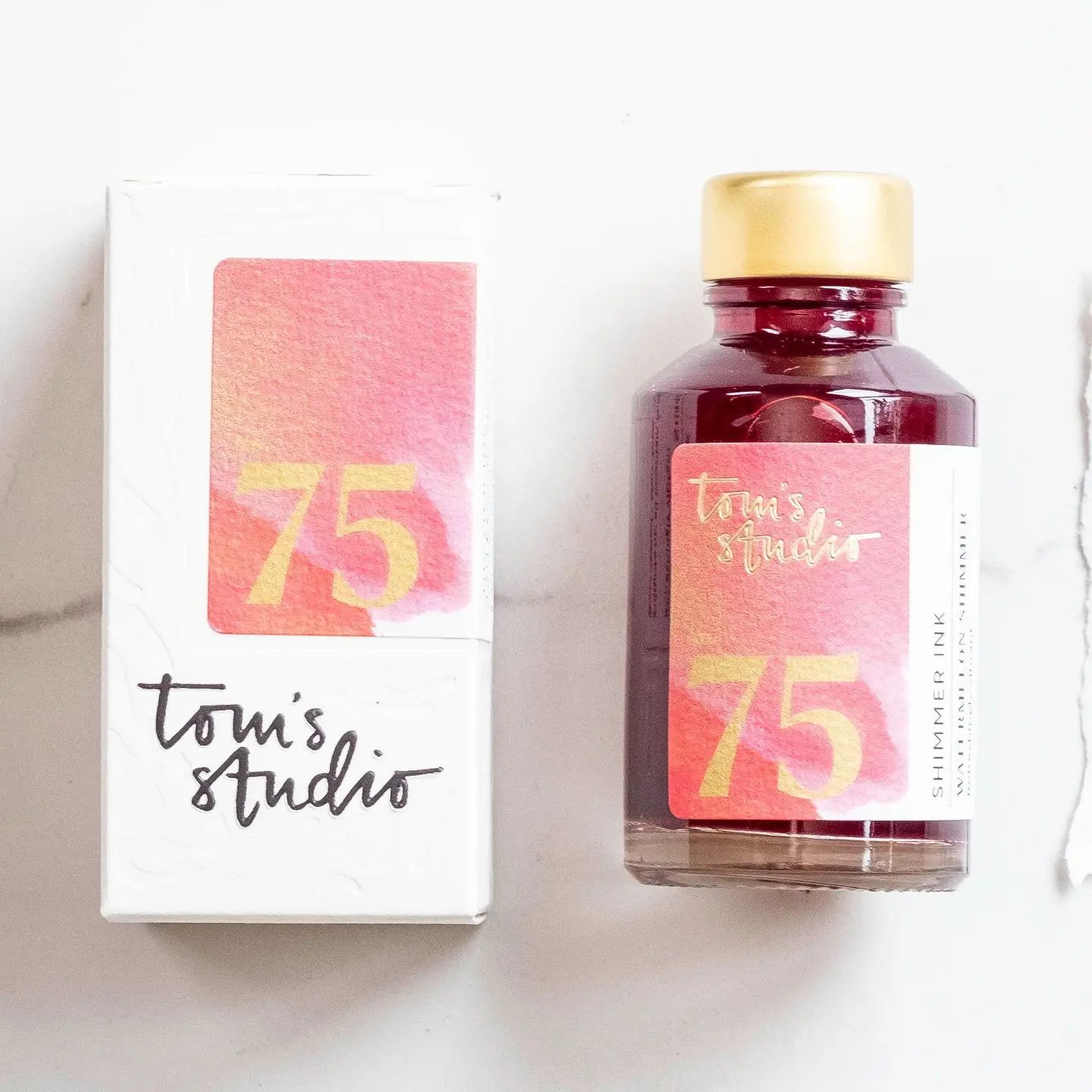 Tom's Studio Watermelon No. 75 Shimmer Bottled Ink (50ml)