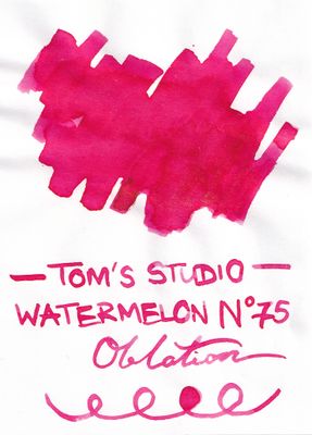 Tom's Studio Watermelon No. 75 Shimmer Bottled Ink (50ml)