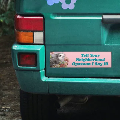 I Say Hi Opossum Bumper Sticker