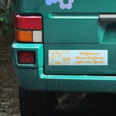 Wildflowers Bloom Brightest Bumper Sticker
