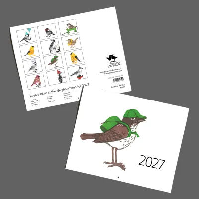 2027 Twelve Birds in the Neighborhood Calendar