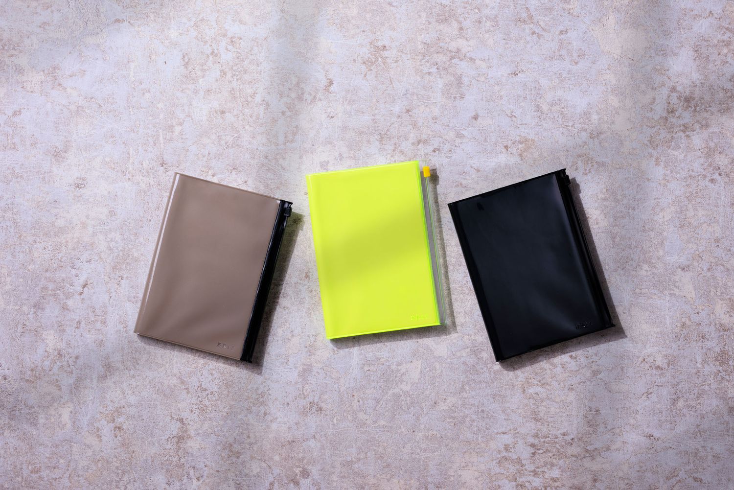 MARK'STYLE Edit B7 Grid Notebook with PVC Cover &amp; Zipper Pocket