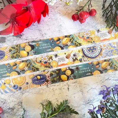 Gold Foil Lemon Washi Tape