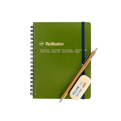 Rollbahn Notebook Spiral Pocket Memo L