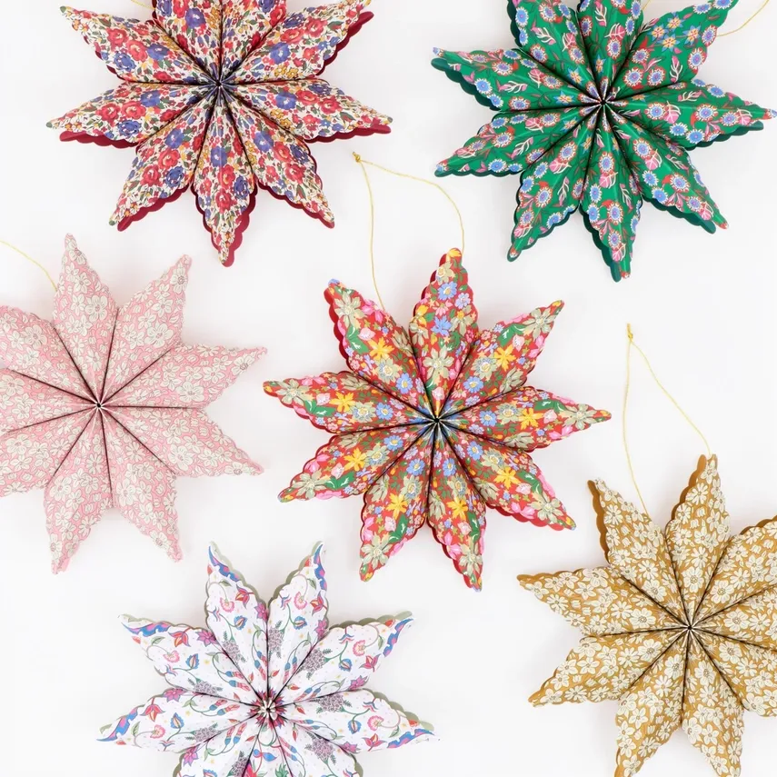 Meri Meri x Liberty Paper Star Decorations