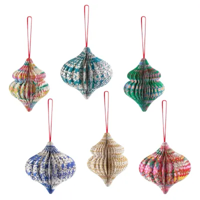 Meri Meri x Liberty Paper Honeycomb Tree Decorations