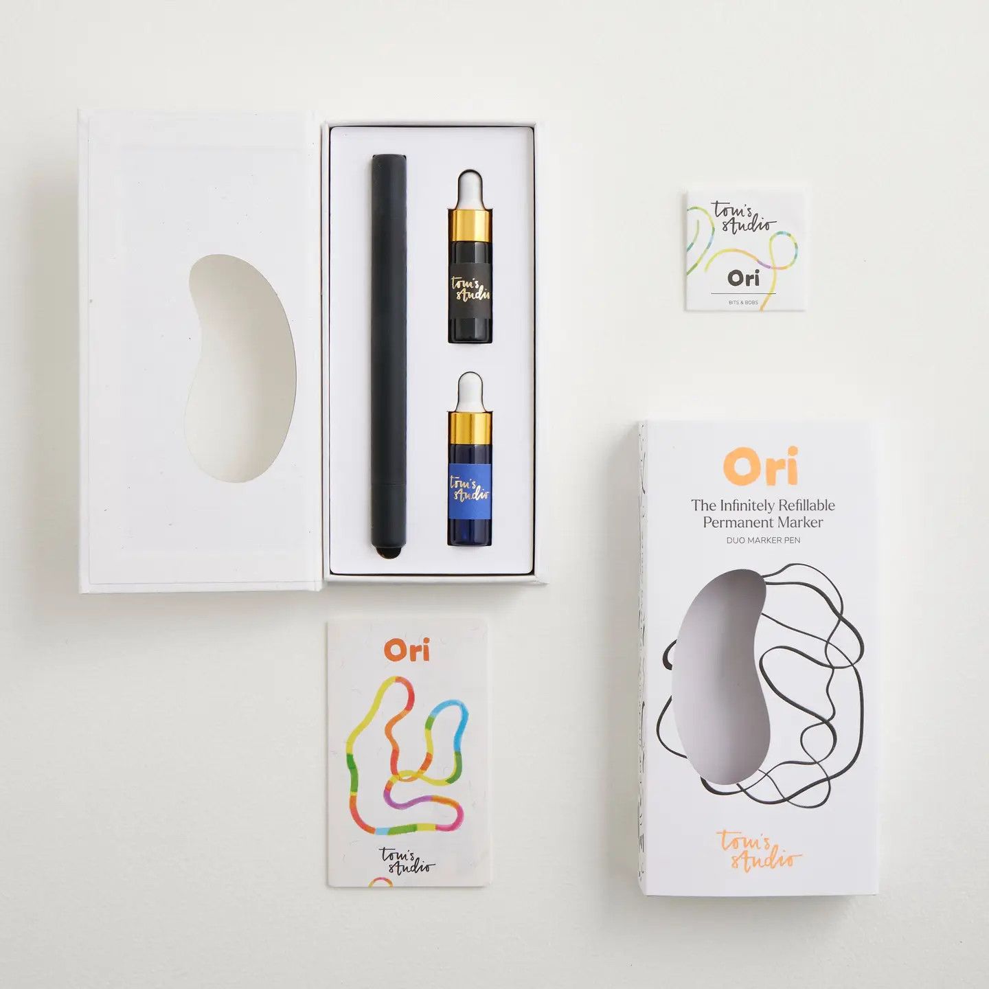 Tom's Studio Ori Refillable Permanent Marker Pen Matte Black