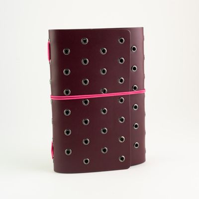 Maroon with Gunmetal Grommets