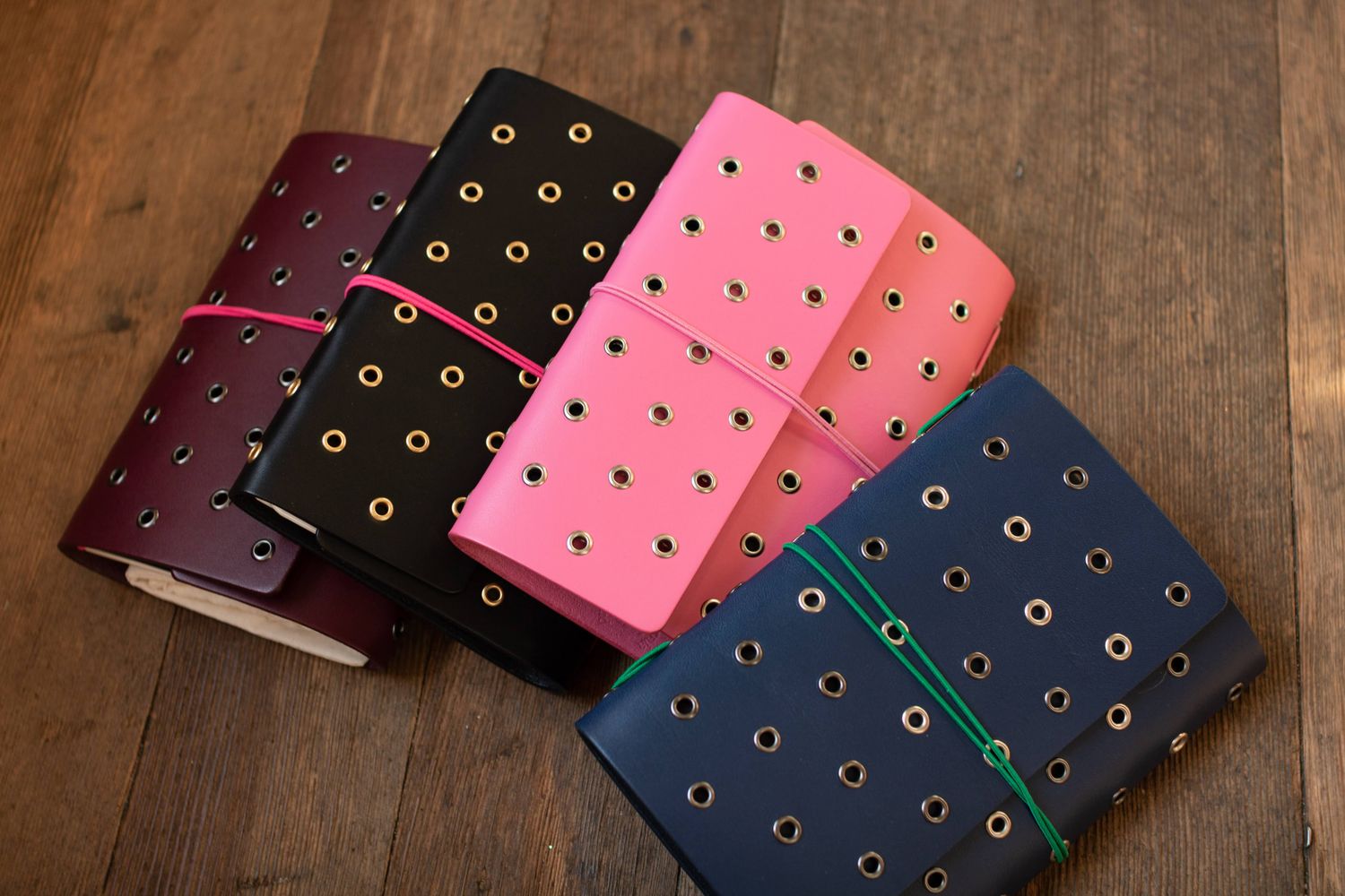 Imperfect Concepts Leather Journal A6 Juniper Trifold with Grommets