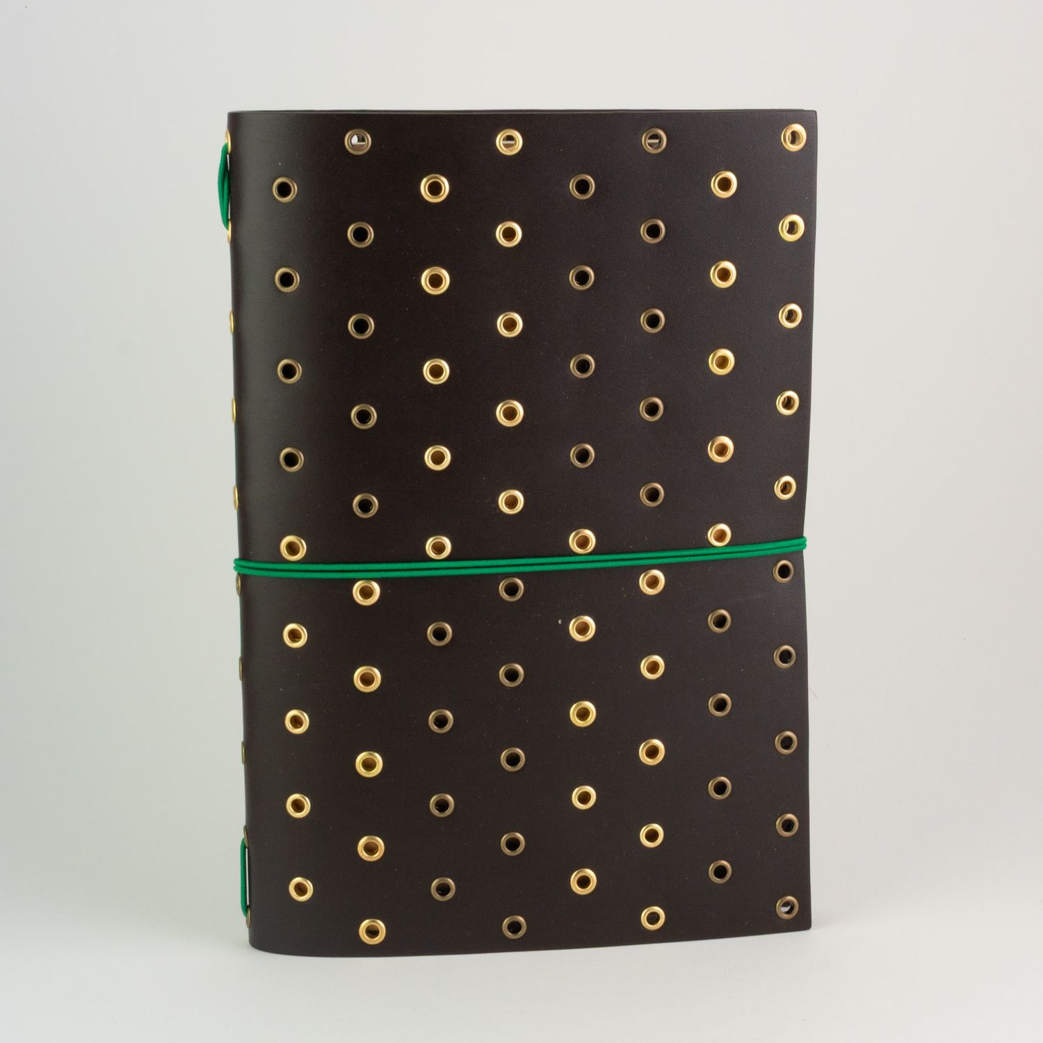 Dark Brown with Gold and Bronze Grommets