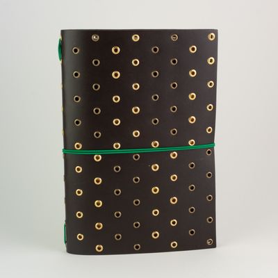 Dark Brown with Gold and Bronze Grommets