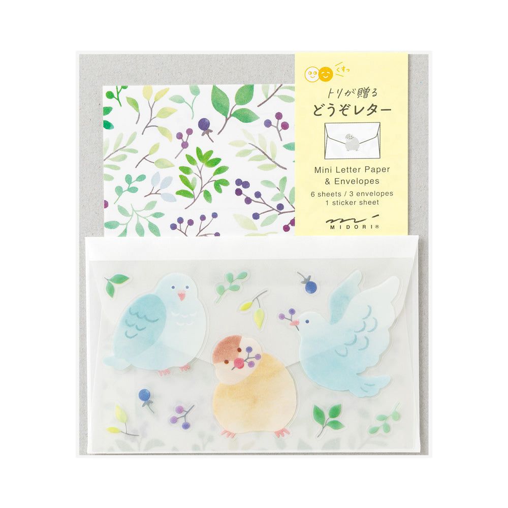 Mini Letter Paper &amp; Envelopes w/Stickers - Bird