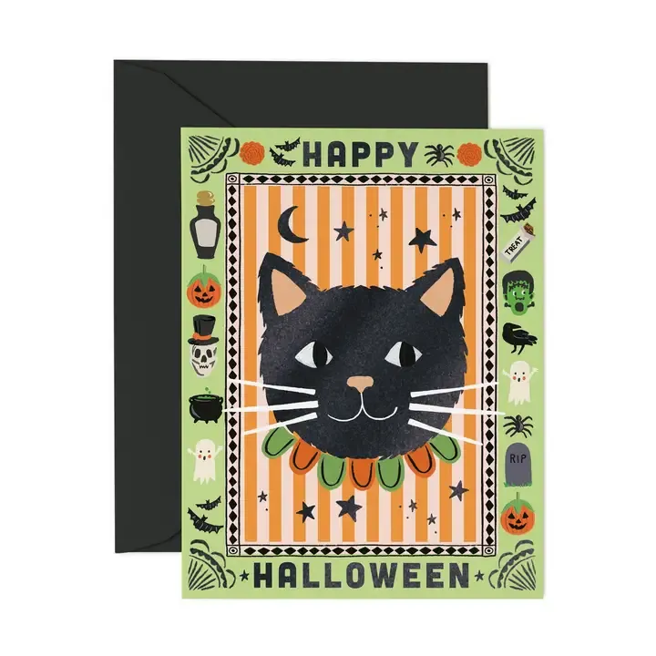 Spooky Cat Halloween Card