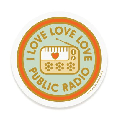 I Love Public Radio Vinyl Sticker