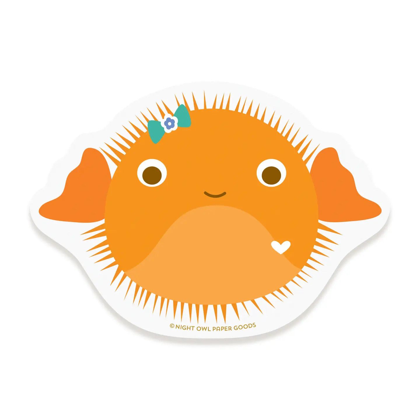Puffer Fish Vinyl Sticker