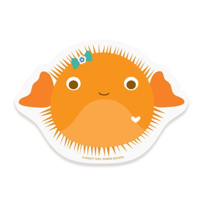 Puffer Fish Vinyl Sticker