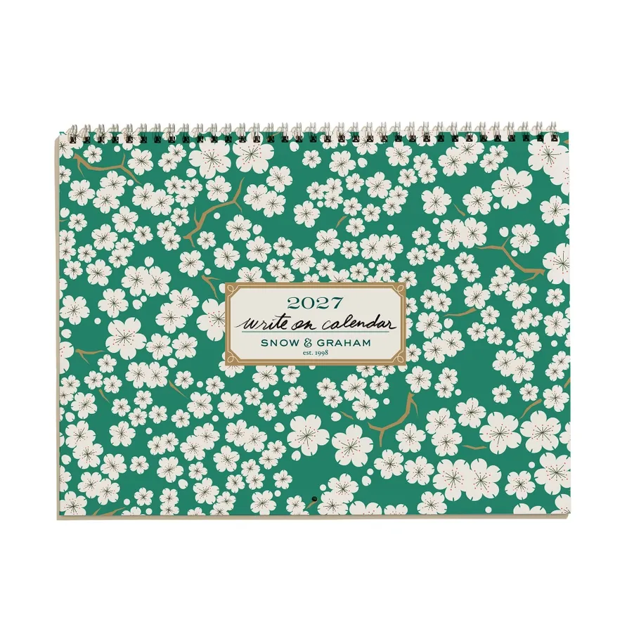 Snow &amp; Graham Monthly Write-On Calendar 2027