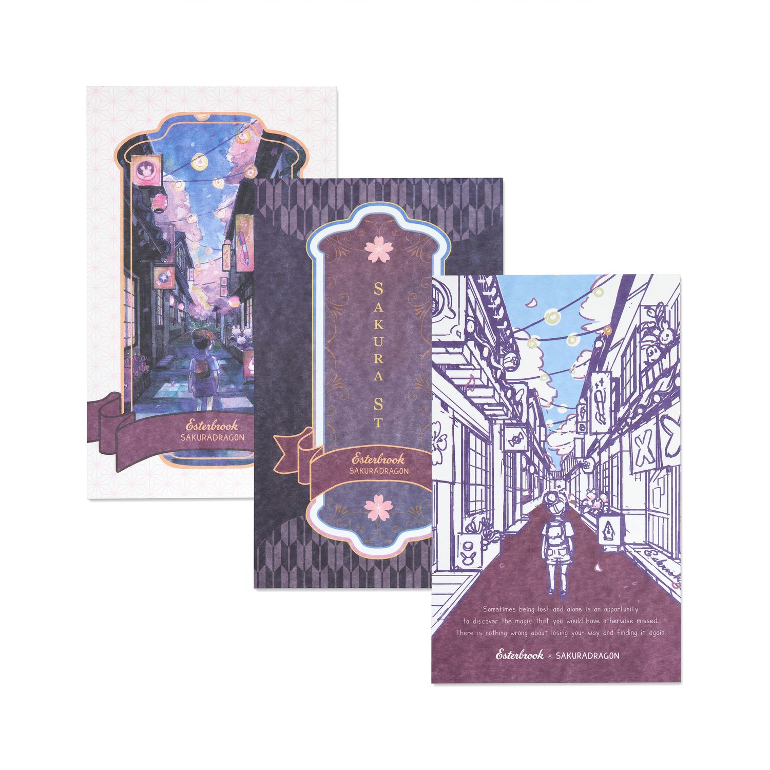 Esterbrook Sakura Street Blotter Papers (set of 5)