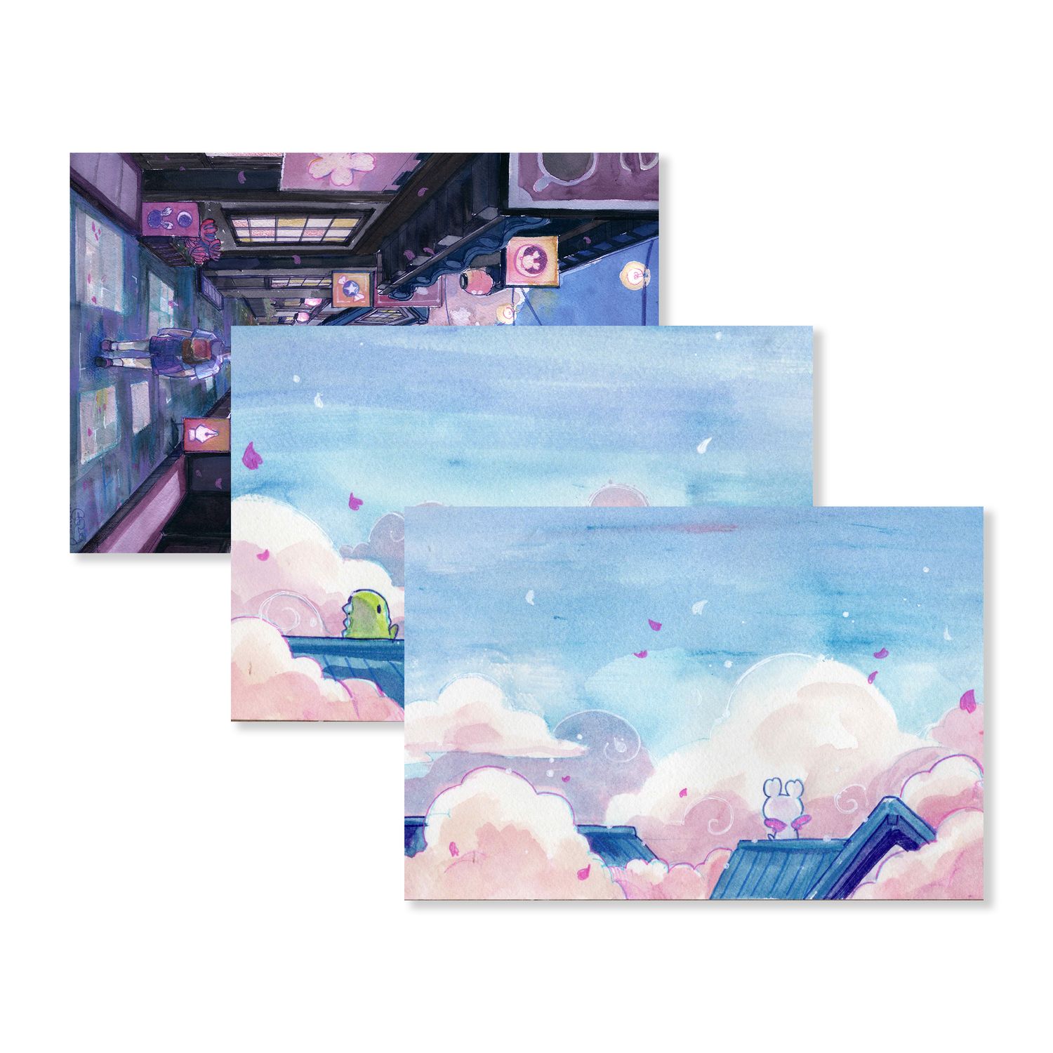 Esterbrook Sakura Street Postcards (set of 3)