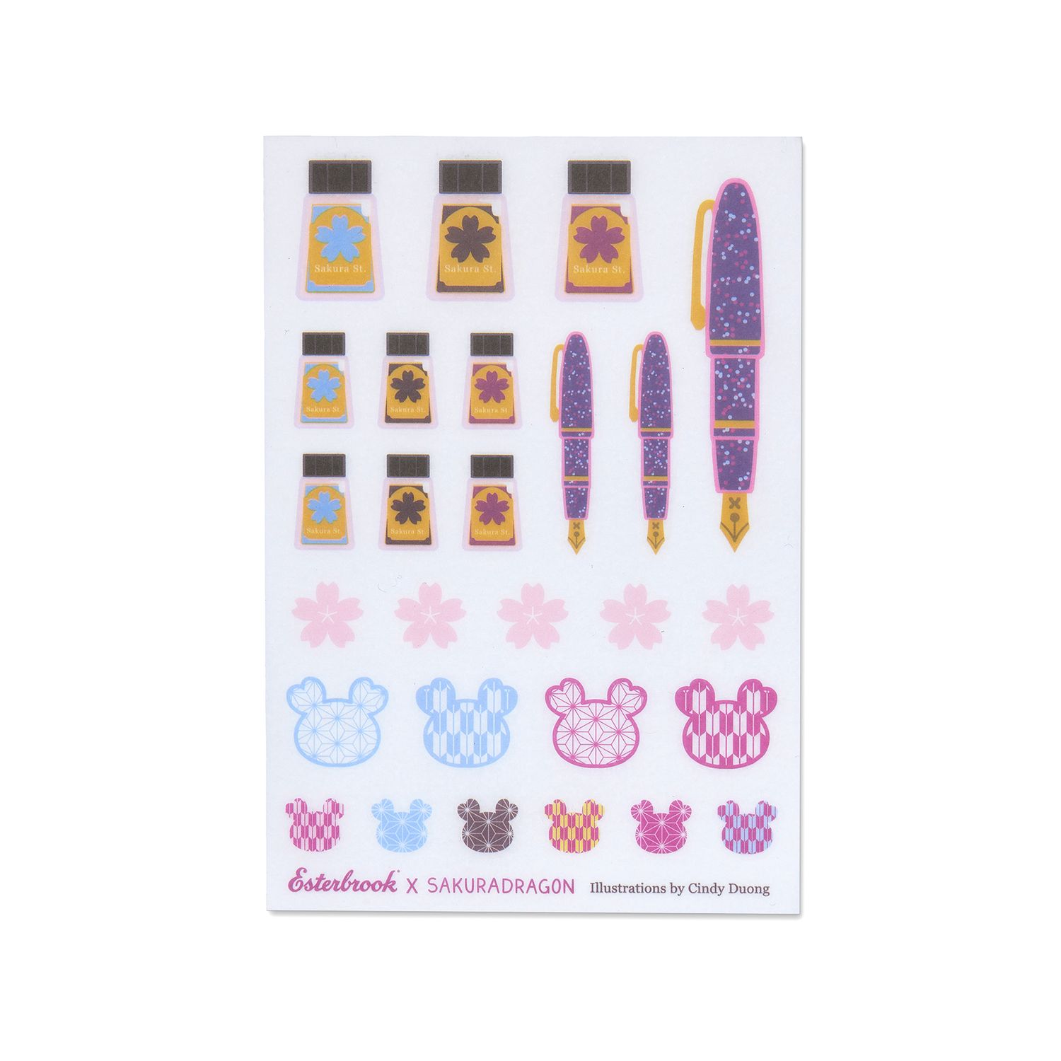 Esterbrook Sakura Street Sticker Sheet
