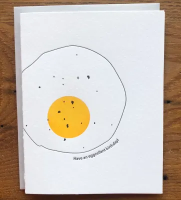 Have An Eggcellent Birthday Letterpress Card
