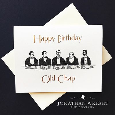 Old Chap Letterpress Birthday Card