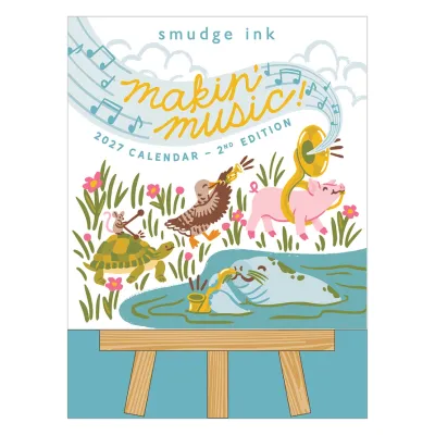 Smudge Ink 2027 Makin' Music Letterpress Desk Calendar