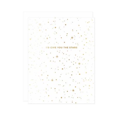 I'd Give You the Stars Anniversary Letterpress Card