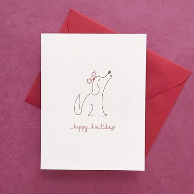 Happy Howlidays Letterpress Holiday Cards (box of 6)